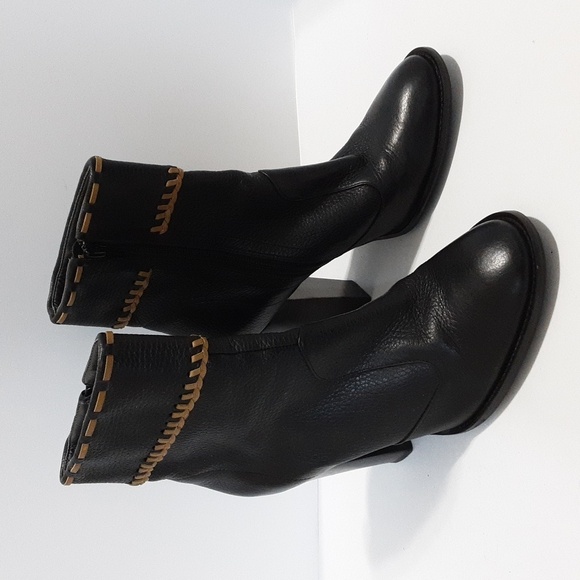Carlos by Carlos Santana equal women leather boots black 8.5M festival boho Y2K - Picture 1 of 13